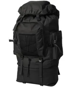 vidaXL Army-Style Backpack XXL 100 L Black