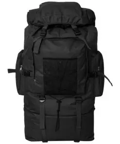 vidaXL Army-Style Backpack XXL 100 L Black
