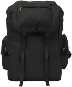 vidaXL Army-Style Backpack 65 L Black