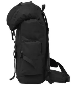 vidaXL Army-Style Backpack 65 L Black