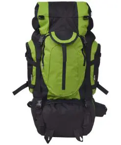 vidaXL Hiking Backpack XXL 75 L Black and Green