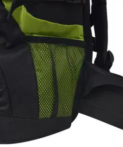 vidaXL Hiking Backpack XXL 75 L Black and Green