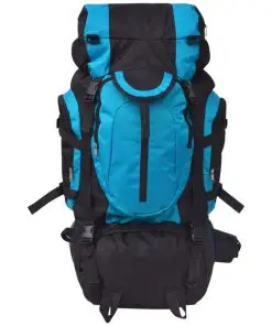 vidaXL Hiking Backpack XXL 75 L Black and Blue