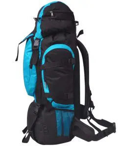 vidaXL Hiking Backpack XXL 75 L Black and Blue
