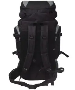 vidaXL Hiking Backpack XXL 75 L Black and Grey