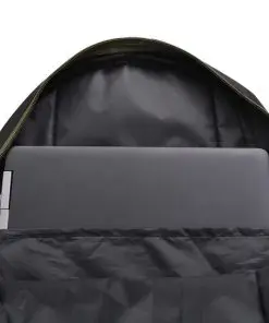 vidaXL School Backpack 40 L Black and Camouflage