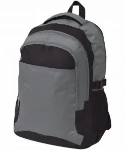 vidaXL School Backpack 40 L Black and Grey