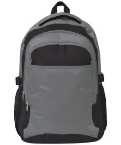 vidaXL School Backpack 40 L Black and Grey