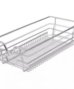 vidaXL Pull-Out Wire Baskets 2 pcs Silver 300 mm