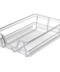 vidaXL Pull-Out Wire Baskets 2 pcs Silver 400 mm