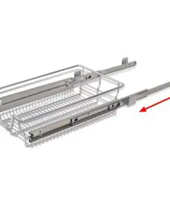 vidaXL Pull-Out Wire Baskets 2 pcs Silver 400 mm