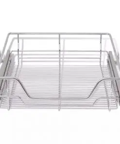 vidaXL Pull-Out Wire Baskets 2 pcs Silver 500 mm
