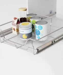 vidaXL Pull-Out Wire Baskets 2 pcs Silver 500 mm