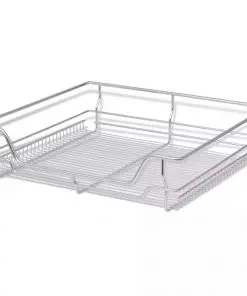 vidaXL Pull-Out Wire Baskets 2 pcs Silver 600 mm