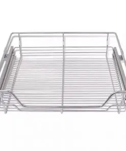 vidaXL Pull-Out Wire Baskets 2 pcs Silver 600 mm