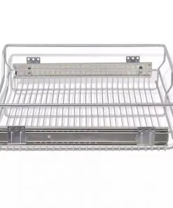vidaXL Pull-Out Wire Baskets 2 pcs Silver 600 mm