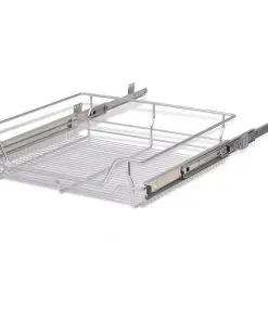 vidaXL Pull-Out Wire Baskets 2 pcs Silver 600 mm
