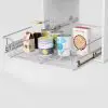 vidaXL Pull-Out Wire Baskets 2 pcs Silver 600 mm
