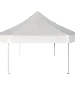 vidaXL Hexagonal Pop-Up Foldable Marquee Cream White 3.6×3.1 m