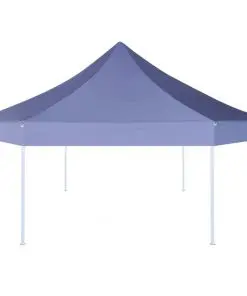 vidaXL Hexagonal Pop-Up Foldable Marquee Dark Blue 3.6×3.1 m