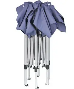 vidaXL Hexagonal Pop-Up Foldable Marquee Dark Blue 3.6×3.1 m