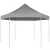 vidaXL Hexagonal Pop-Up Foldable Marquee Grey 3.6×3.1 m