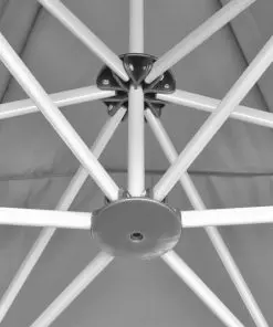 vidaXL Hexagonal Pop-Up Foldable Marquee Grey 3.6×3.1 m