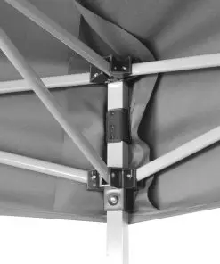 vidaXL Hexagonal Pop-Up Foldable Marquee Grey 3.6×3.1 m
