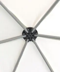 vidaXL Hexagonal Pop-Up Marquee with 6 Sidewalls Cream White 3.6×3.1 m