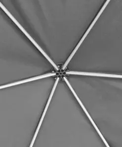 vidaXL Hexagonal Pop-Up Marquee with 6 Sidewalls Grey 3.6×3.1 m