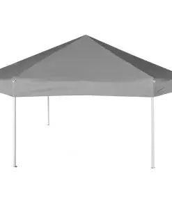 vidaXL Hexagonal Pop-Up Marquee with 6 Sidewalls Grey 3.6×3.1 m