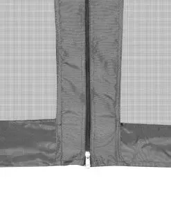 vidaXL Hexagonal Pop-Up Marquee with 6 Sidewalls Grey 3.6×3.1 m