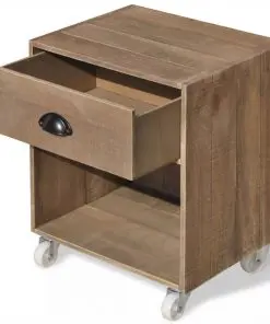 vidaXL Nightstand Brown Solid Wood