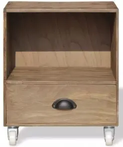 vidaXL Nightstand Brown Solid Wood