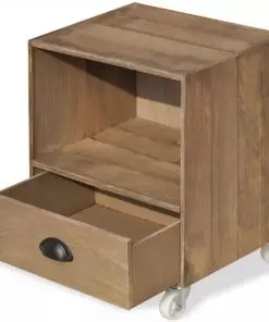 vidaXL Nightstand Brown Solid Wood