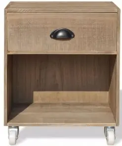 vidaXL Nightstand 2 pcs Brown Solid Wood