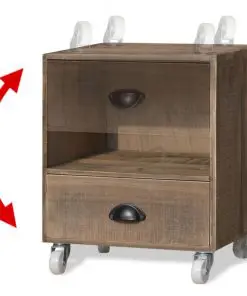 vidaXL Nightstand 2 pcs Brown Solid Wood