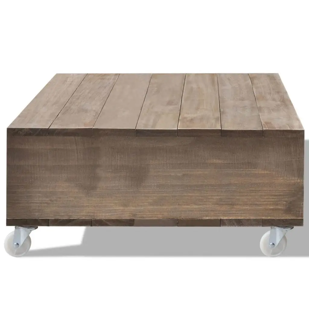 vidaXL Coffee Table Brown Solid Wood