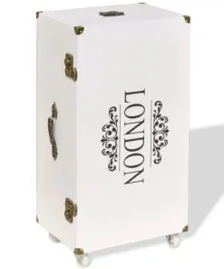 vidaXL Trunk Side Cabinet 40×30.5×81 cm White