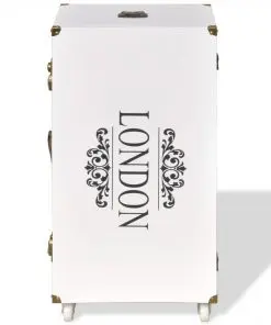 vidaXL Trunk Side Cabinet 40×30.5×81 cm White