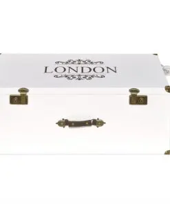 vidaXL Trunk Side Cabinet 40×30.5×81 cm White