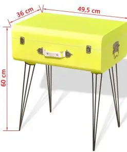 vidaXL Side Cabinet 49.5x36x60 cm Yellow