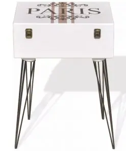 vidaXL Side Cabinet 40x30x57 cm White