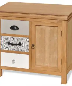 vidaXL Sideboard 65x35x60 cm Solid Wood Eucalyptus