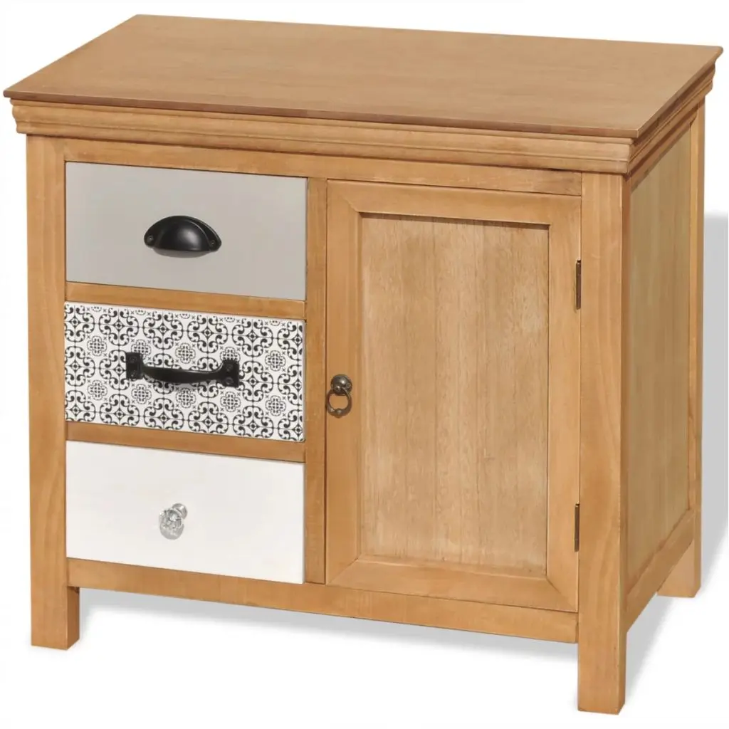 vidaXL Sideboard 65x35x60 cm Solid Wood Eucalyptus