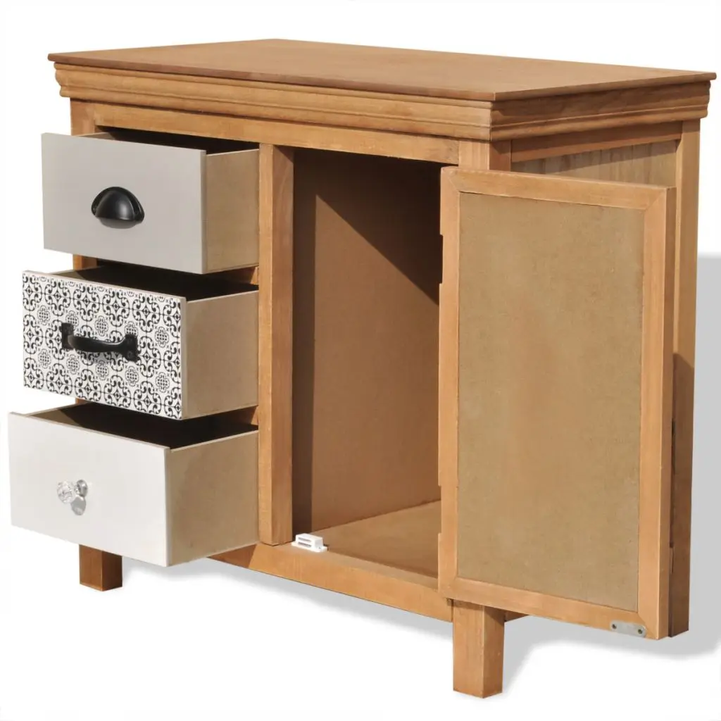 vidaXL Sideboard 65x35x60 cm Solid Wood Eucalyptus