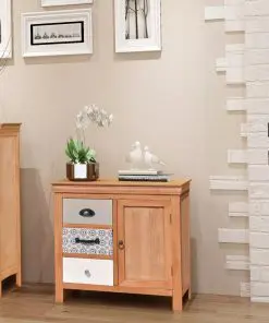 vidaXL Sideboard 65x35x60 cm Solid Wood Eucalyptus