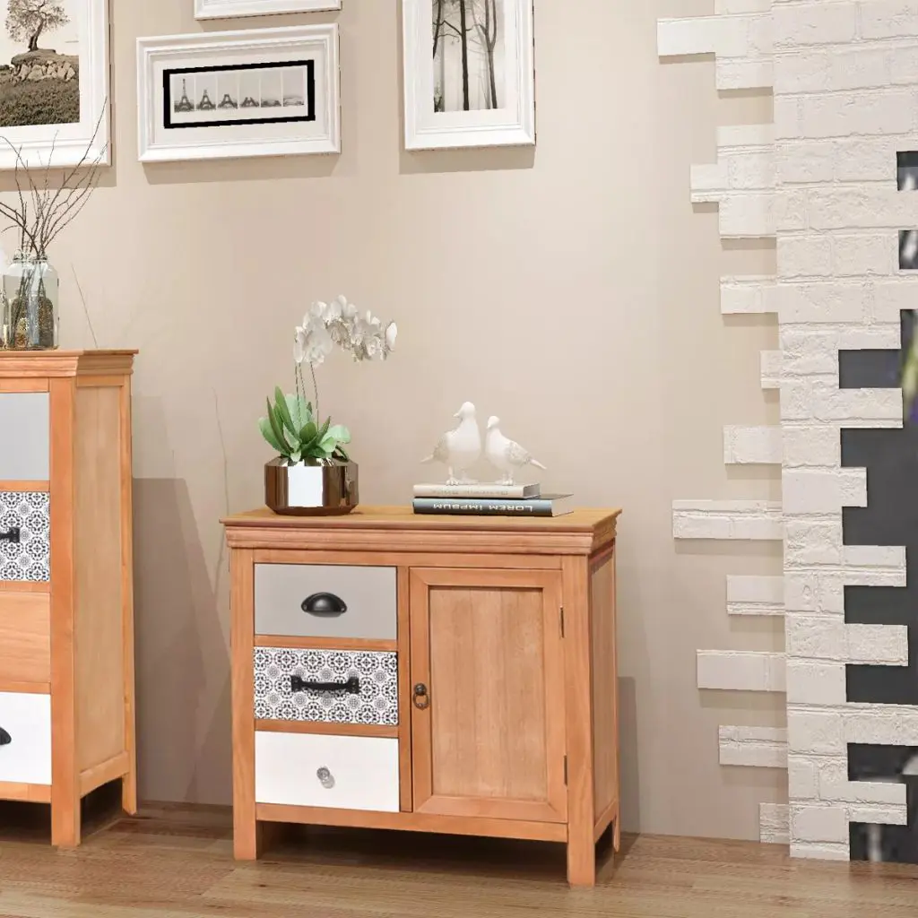 vidaXL Sideboard 65x35x60 cm Solid Wood Eucalyptus