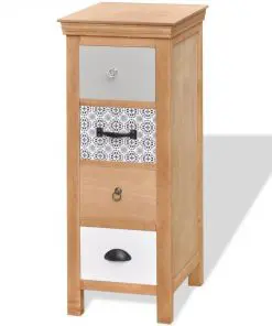 vidaXL Drawer Cabinet 35x35x90 cm Solid Wood