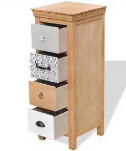 vidaXL Drawer Cabinet 35x35x90 cm Solid Wood